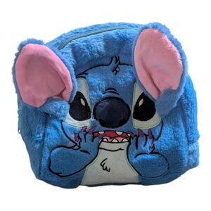 Blue Plush Mini Backpack Kids Cute Alien Character Small Bag
